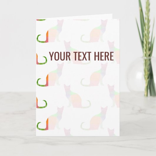 Bekendmaking lak kleurig kattenpatroon aankondiging (Voorkant)