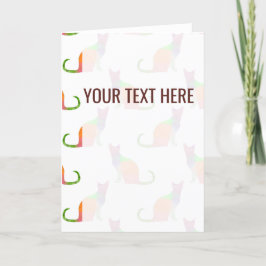 Bekendmaking lak kleurig kattenpatroon aankondiging