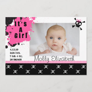 Bekendmaking Punk Rock Birth Aankondiging