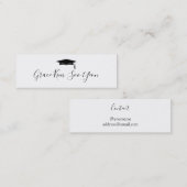 Bekendmaking van Afstuderen afspeelscript Contactkaartje (Voorkant / Achterkant)