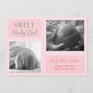 Bekendmaking van Baby Girl Aankondiging