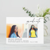 Bekendmaking van Chic Multi 5 Photo Afstuderen Kaart (Staand voorkant)