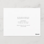 bekendmaking van de feestelijke feestdag briefkaart (Achterkant)