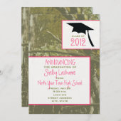 Bekendmaking van de graad Camo & Pink 2012 Kaart (Voorkant / Achterkant)