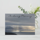 Bekendmaking van de Heavenly Light Memorial Servic Kaart (Staand voorkant)