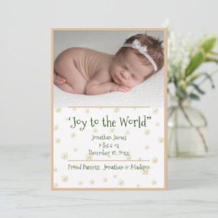 Bekendmaking van de kerstcadeautjes van Baby Boy Feestdagenkaart