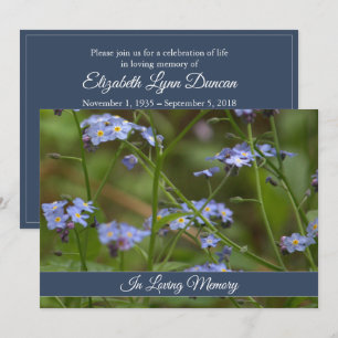 Bekendmaking van de "Vergeet-me-niet"Memorial Serv Kaart