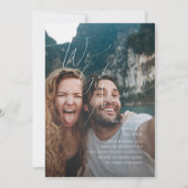 Bekendmaking van de whimsical Script Photo Elopeme Kaart (Voorkant)