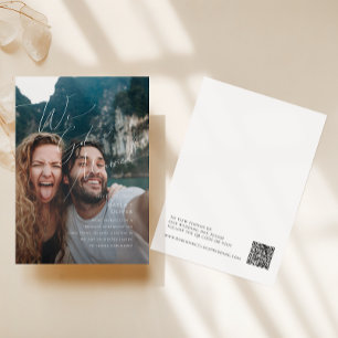 Bekendmaking van de whimsical Script Photo Elopeme Kaart