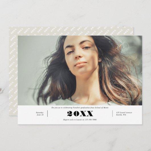 Bekendmaking van het Afstuderen Aankondiging (Voorkant / Achterkant)