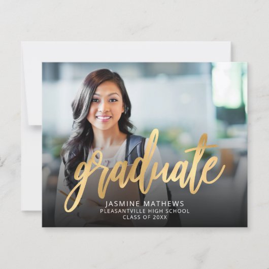 Bekendmaking van het Afstuderen Budget Photo Gold (Voorkant)