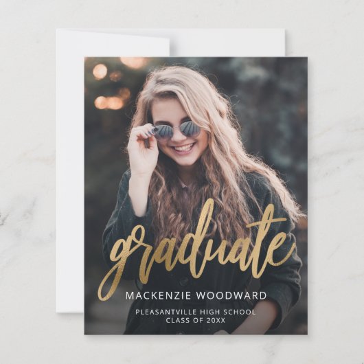 Bekendmaking van het Afstuderen Budget Photo Gold (Voorkant)