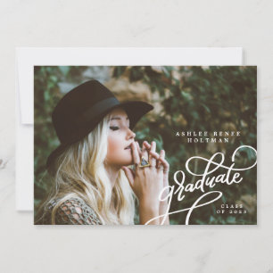 Bekendmaking van het Afstuderen Fun Corner Script Kaart