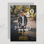 bekendmaking van het afstuderen; Partij Save The Date (Voorkant / Achterkant)