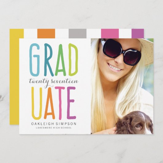 Bekendmaking van het Afstuderen van de Rainbow voo Aankondiging (Voorkant / Achterkant)