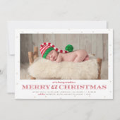 Bekendmaking van het kerstfeest van Merry Li Feestdagenkaart (Voorkant)