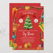 Bekendmaking van het prettige kerstfeest-Speelgoed Aankondiging (Voorkant / Achterkant)