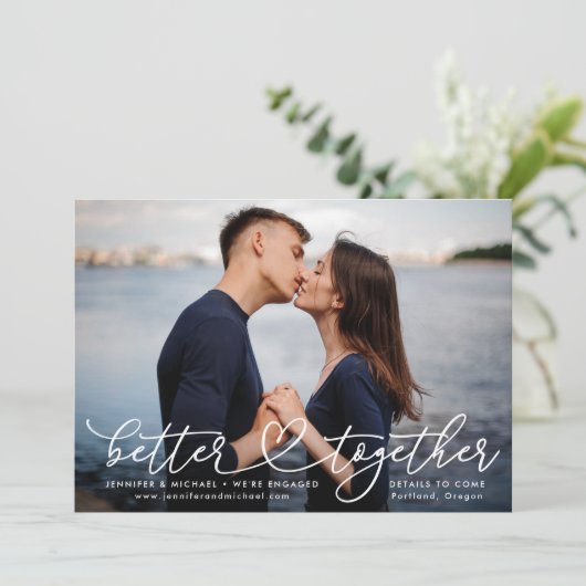 Bekendmaking van het Verloving van het beter samen Kaart (Staand voorkant)