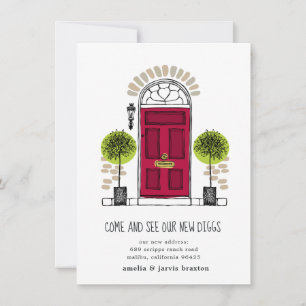 Bekendmaking van Red Dedoor New House Save The Date