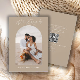 Bekendmaking van Verloving van Chic Photo QR Code Kaart