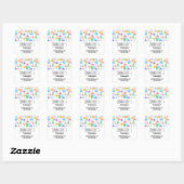 Beker- en Erlenmeyer Fun Patroon Zakelijk Vierkante Sticker (Vel)