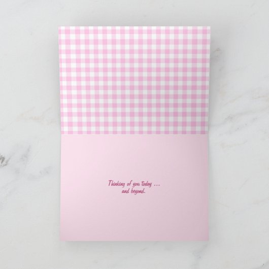 beker en saucer met roze pony kaart (Binnen)