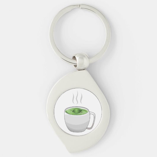 Beker Groene Thee Sleutelhanger (Voorkant)
