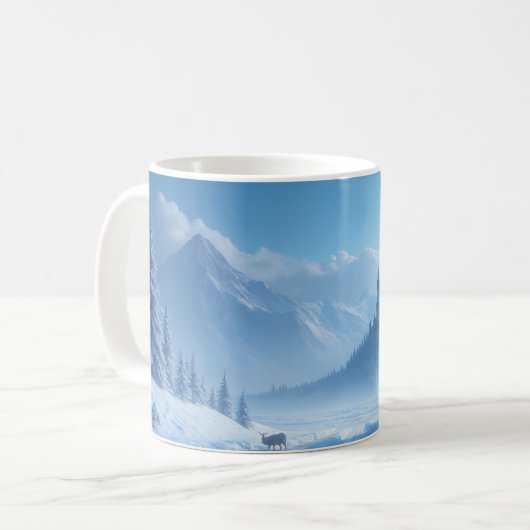 Beker in bevroren stijl koffiemok (Voorkant links)