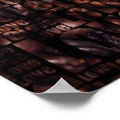 Beker koffie aangepaste afbeelding Liefde typograf Poster (Hoek)