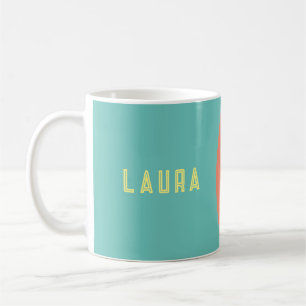 Beker Leuk Regenboog Blauw, Rood, Perzik Koffiemok