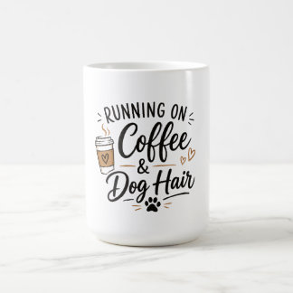 Beker 'Lopend op koffie en hondenhaar' Koffiemok