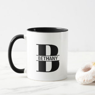 Beker met eigen naam letter 'B' Mok