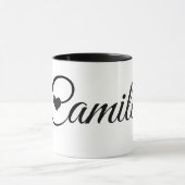 Beker met eigen naam Minimalistisch schriftlettert Mok (Midden)