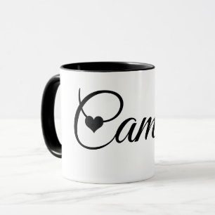 Beker met eigen naam Minimalistisch schriftlettert Mok