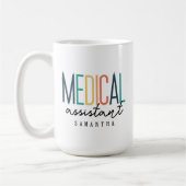 Beker met eigen naam voor medisch assistent, afstu koffiemok (Links)