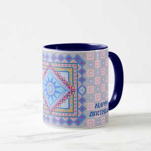 Beker met koele kunst voor verjaardagscadeau mok