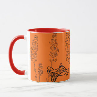 Beker met levendige kleuren en wilde bloemen mok