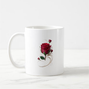Beker met rozenbloemen koffiemok