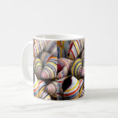 Beker met schelpen van het strand koffiemok (Voorkant links)