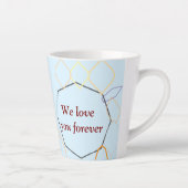 Beker met vorm print naam op mokken Latte Mok (Rechts)