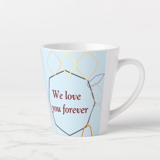 Beker met vorm print naam op mokken Latte Mok (Rechts)