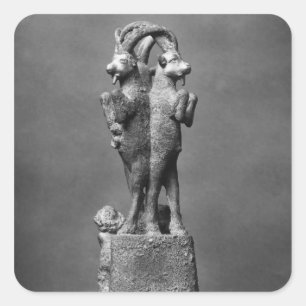 Beker uit drie assen vierkante sticker