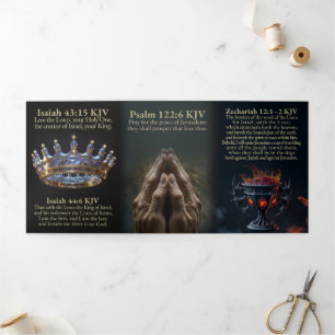 Beker van bevende drievoudige KJV-Kaart Drieluik Kaart