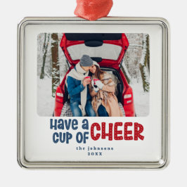 Beker van Cheer Foto Kerstmis Ornament