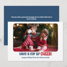 Beker van Cheer Holiday Photo Card