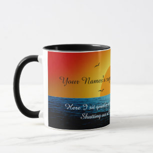 Beker van de Ziel Zonsondergang met Personalisatie Mok
