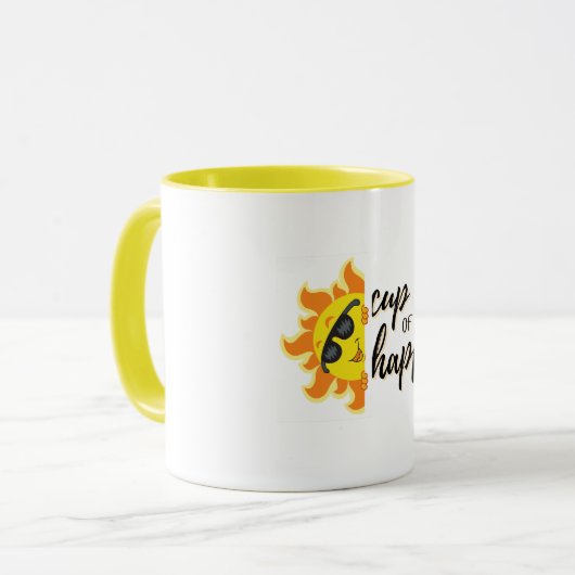 Beker van Happy Sunshine Modern Mok (Voorkant links)