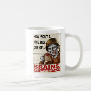 Beker van hersenen koffiemok