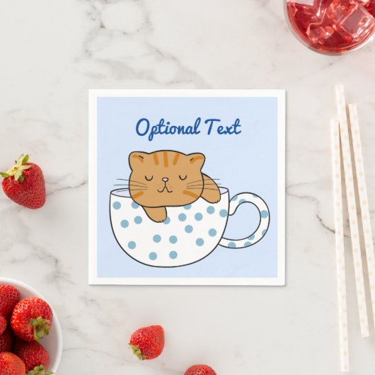 Beker van Kawaii Style met kattefeïne Servet (Insitu)