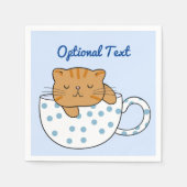 Beker van Kawaii Style met kattefeïne Servet (Voorkant)